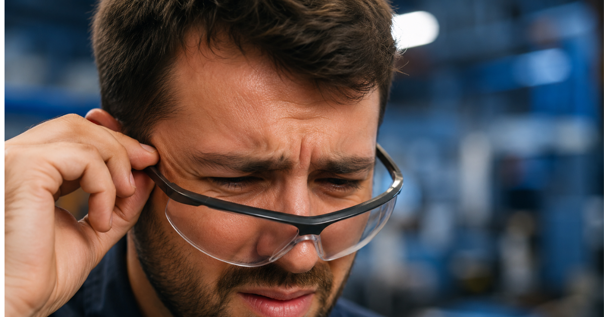 Can the Wrong Safety Glasses Fit Cause Eye Strain?